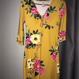 Yellow Floral Dress